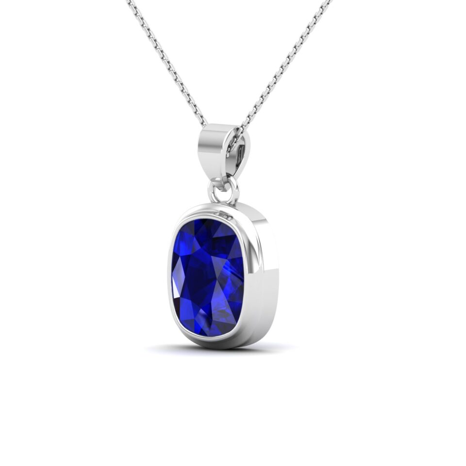 Embrace Simplicity Blue sapphire Pendant Necklace