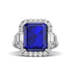 The Classy Cushion Blue Sapphire Ring