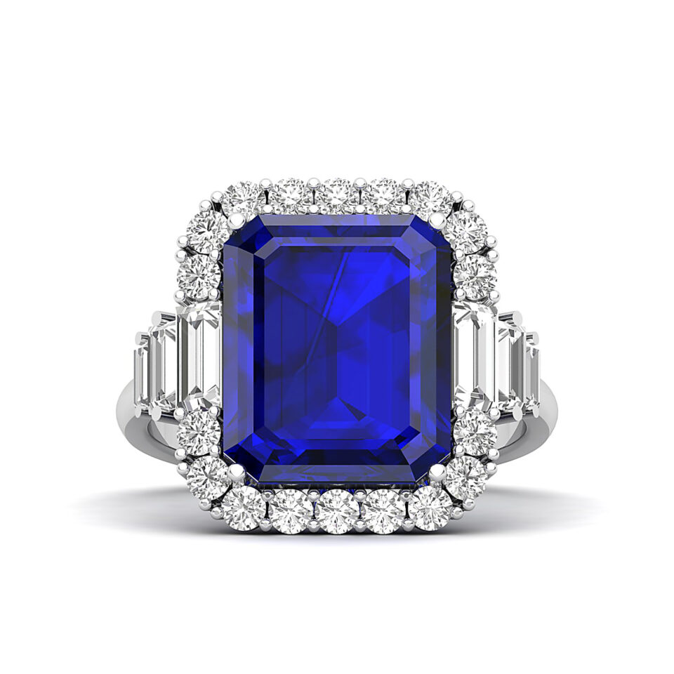 The Classy Cushion Blue Sapphire Ring