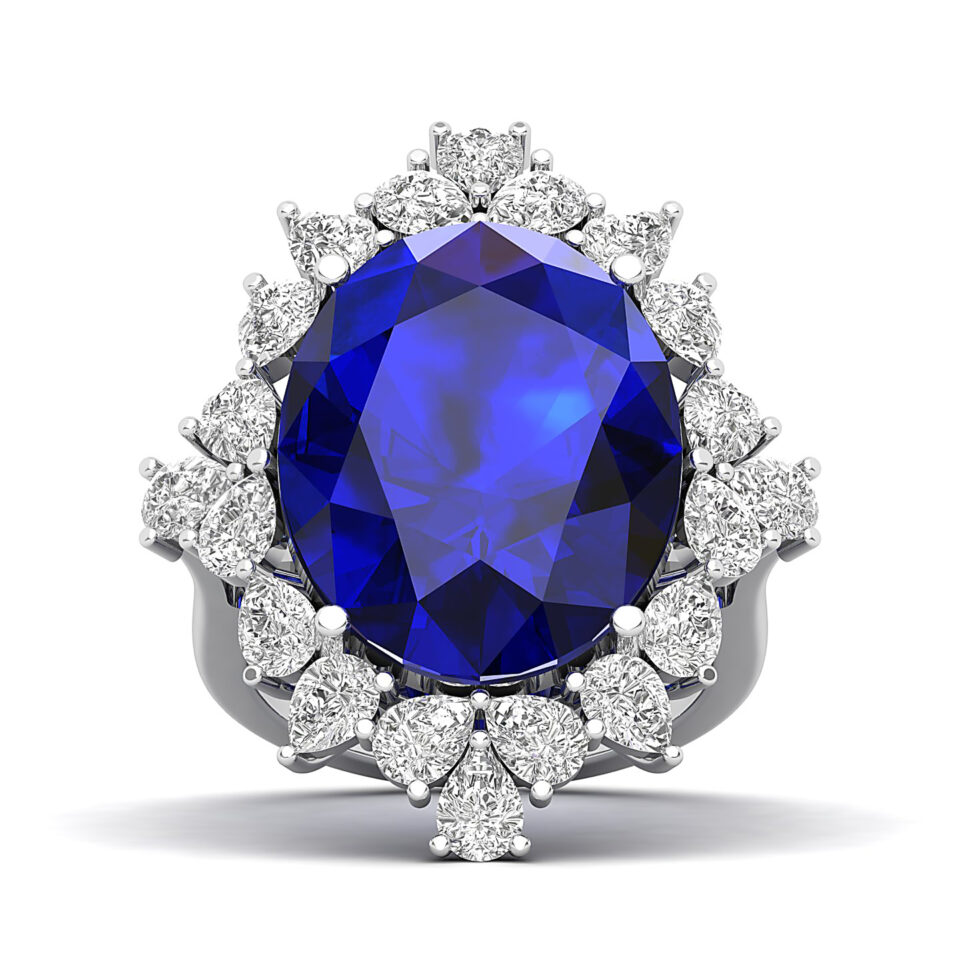 Artistry Art Deco Blue Sapphire Ring
