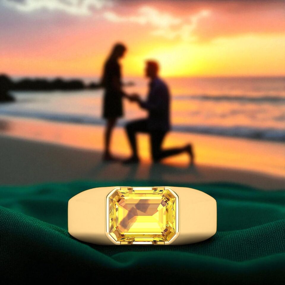 Yellow sapphire ring
