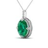 Twisted Arcade Emerald Pendant Necklace