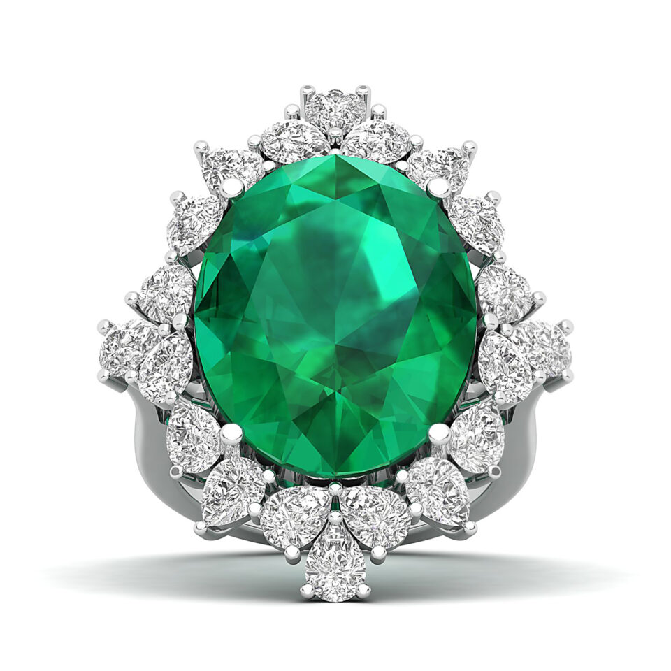Artistry Art Deco Emerald Ring