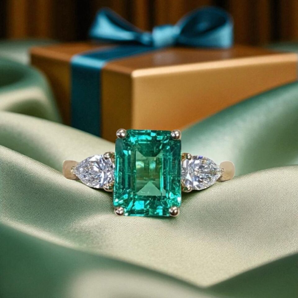 Emerald Engagement Ring
