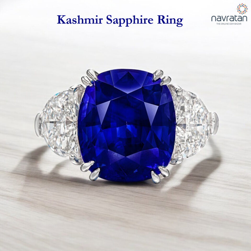 Kashmir sapphire ring