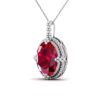 Twisted Arcade Ruby Pendant Necklace