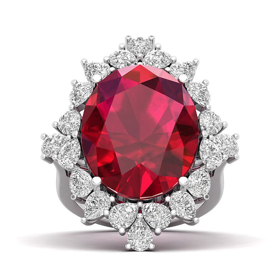 Artistry Art Deco Ruby Ring