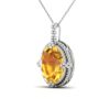 Twisted Arcade Yellow Sapphire Pendant Necklace