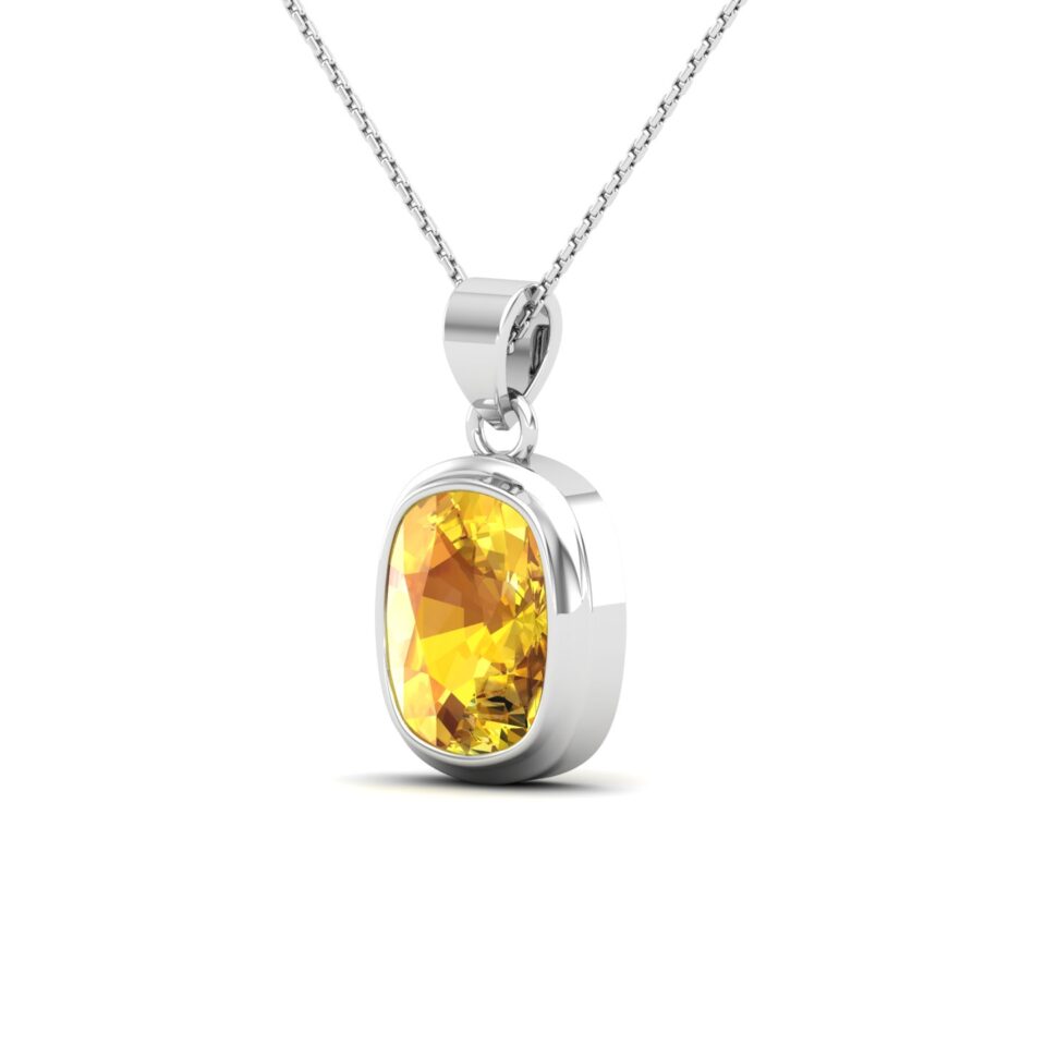 Embrace Simplicity Yellow Sapphire Pendant Necklace