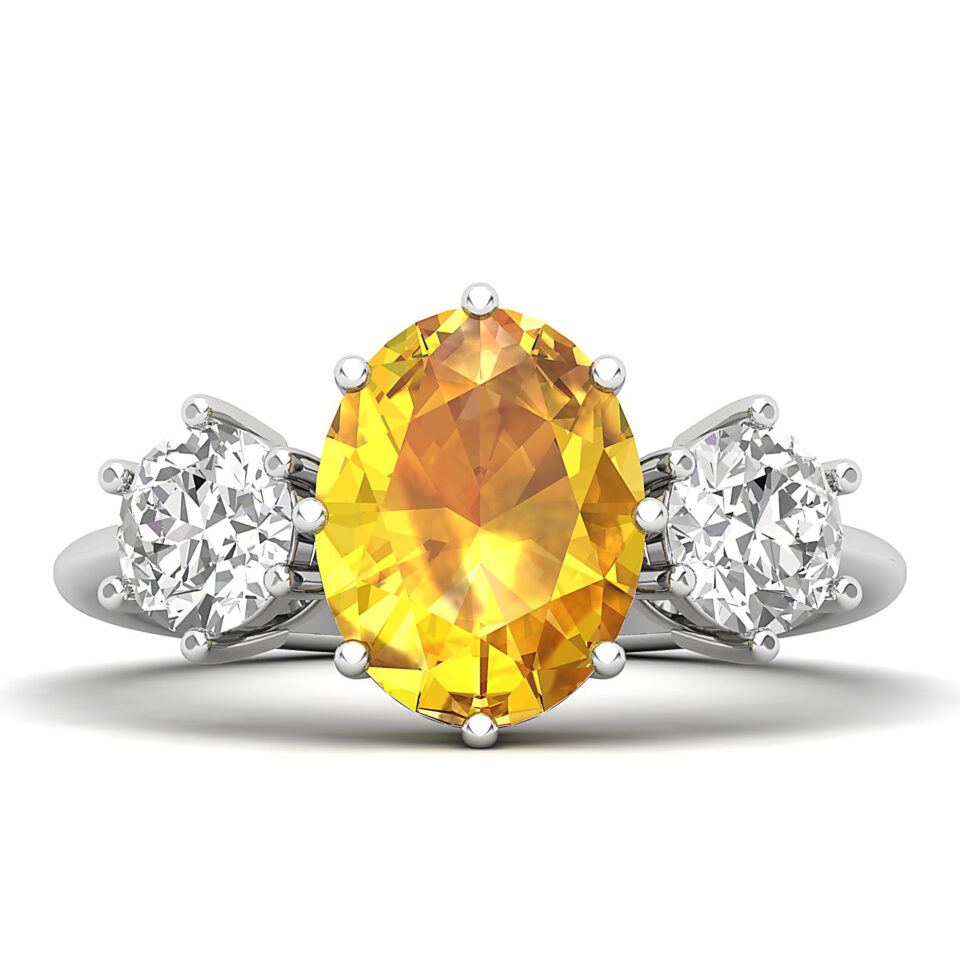 Myriad Of Love Trilogy Yellow Sapphire Ring